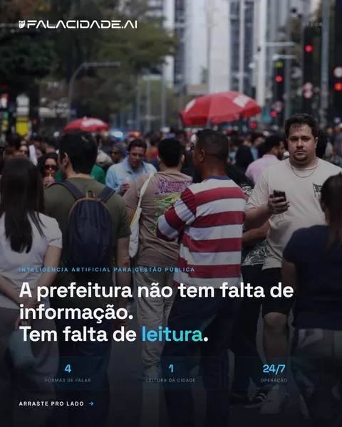 Slide 1 — A prefeitura não tem falta de informação