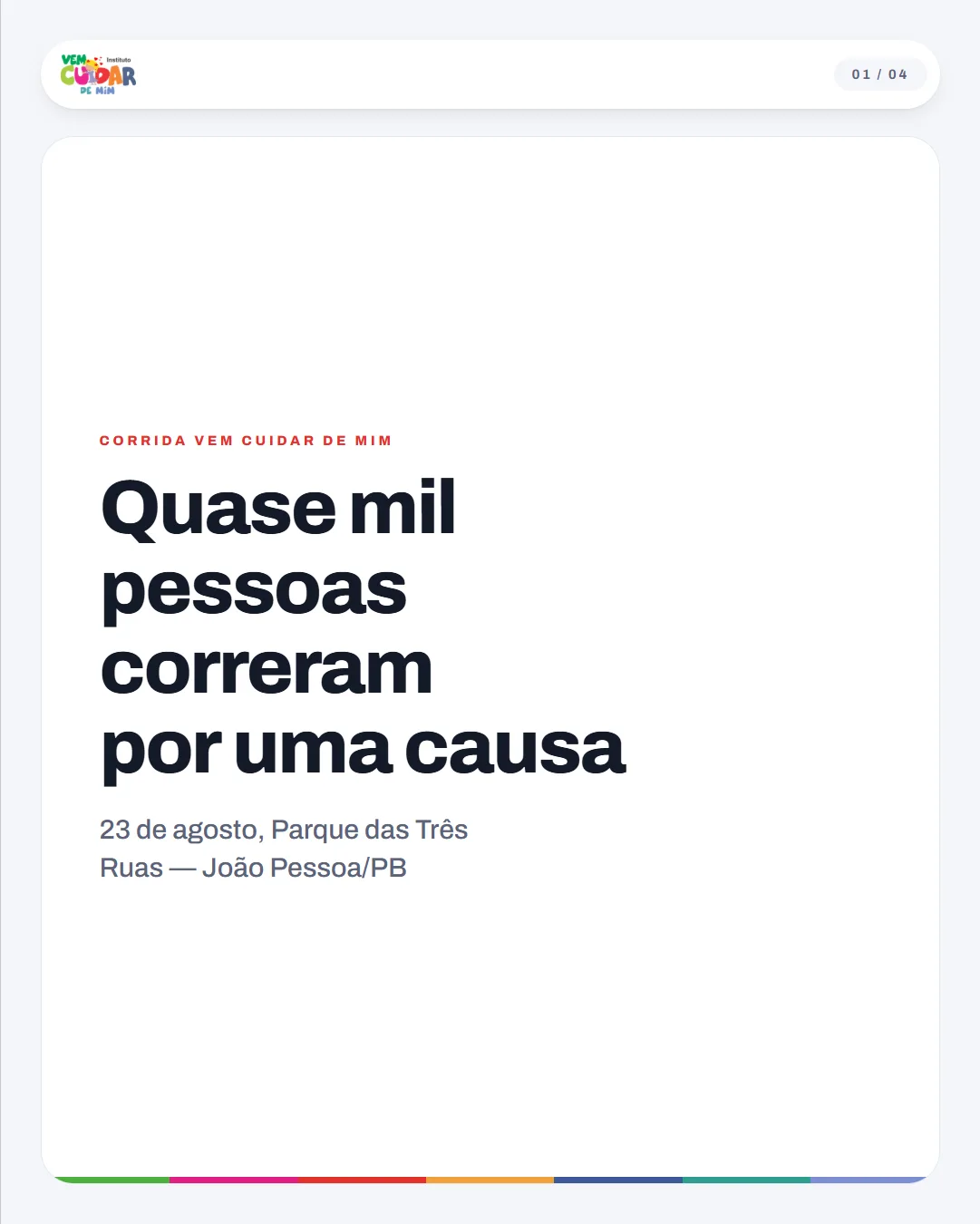 Slide 1 — Corrida Vem Cuidar de Mim
