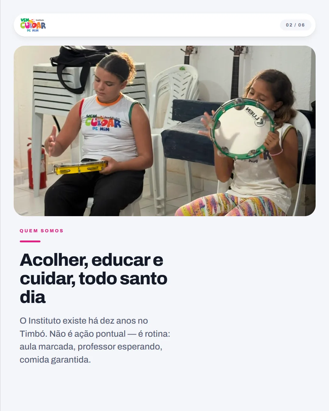 Slide 2 — Dez anos cuidando da mesma rua