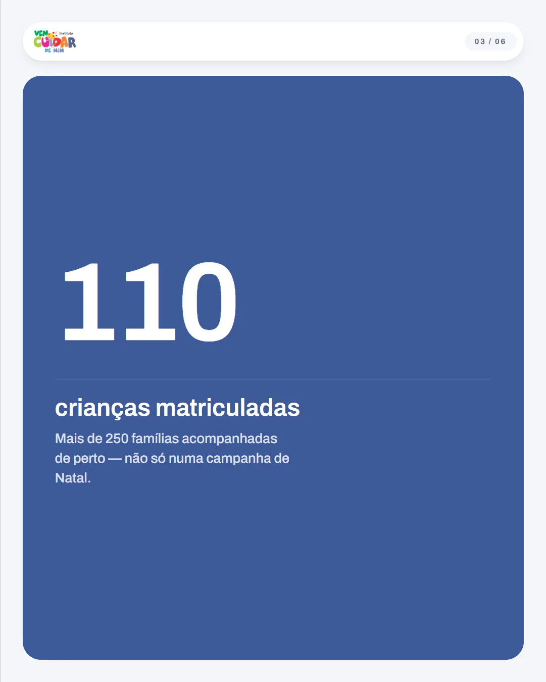 Slide 3 — Dez anos cuidando da mesma rua
