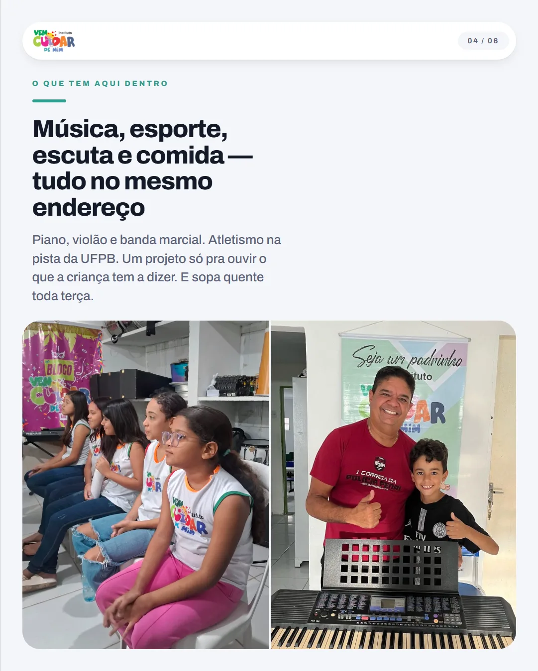 Slide 4 — Dez anos cuidando da mesma rua