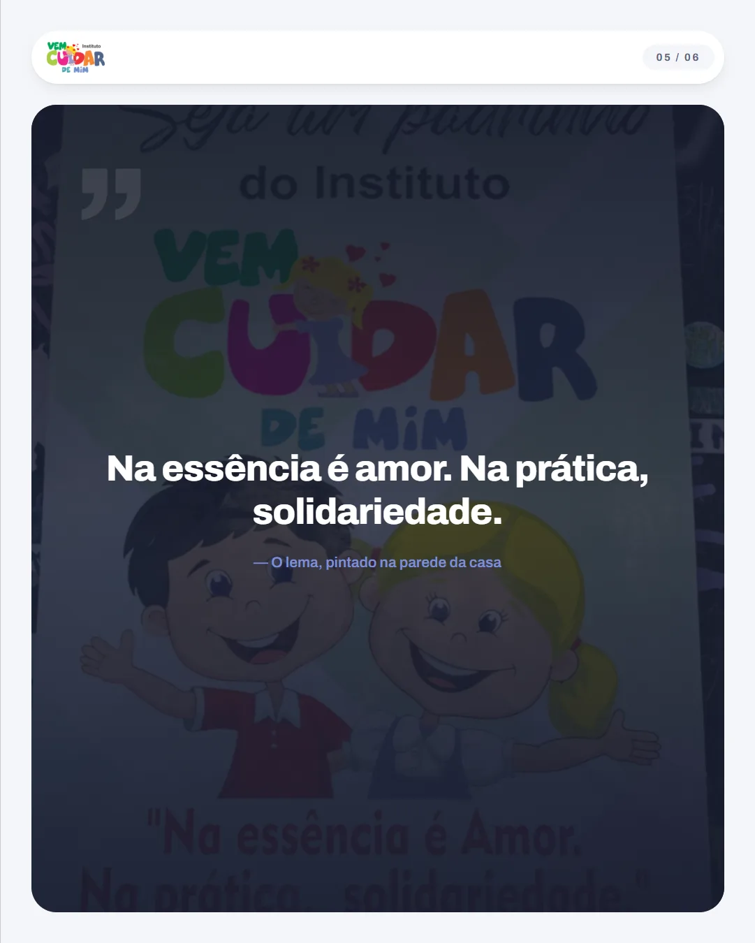 Slide 5 — Dez anos cuidando da mesma rua