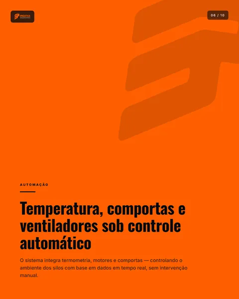 Slide 6 — Obra elétrica em silos