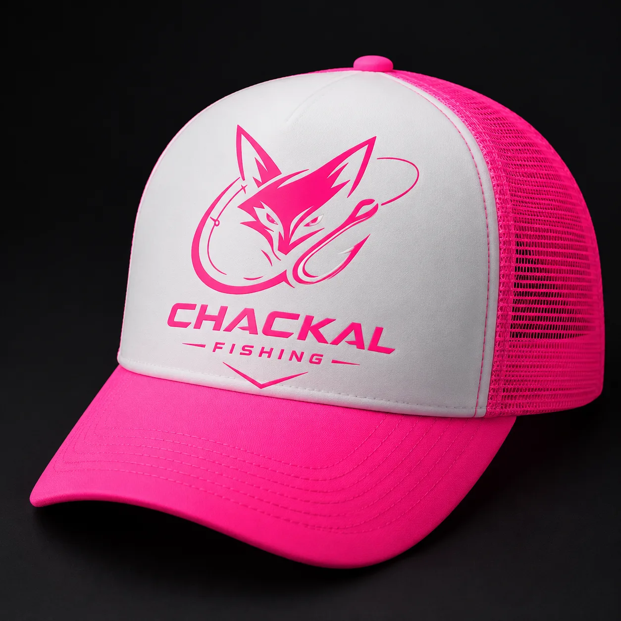 Boné trucker Chackal Fishing Neon Pink