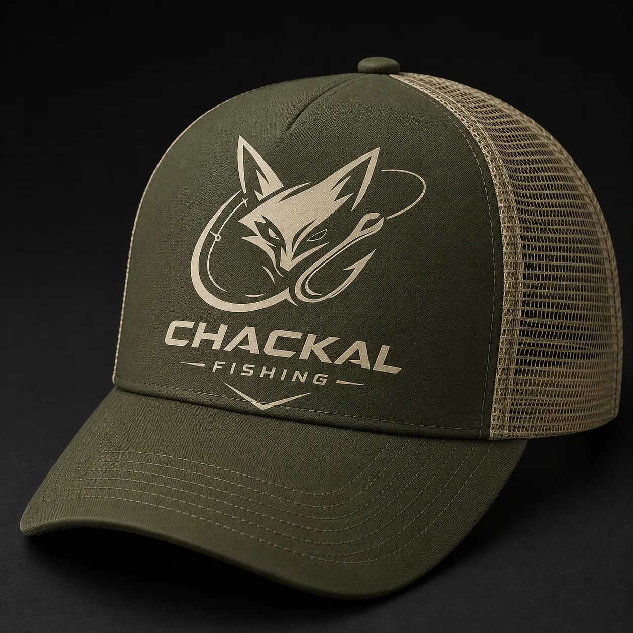 Boné trucker Chackal Fishing Tactical Green