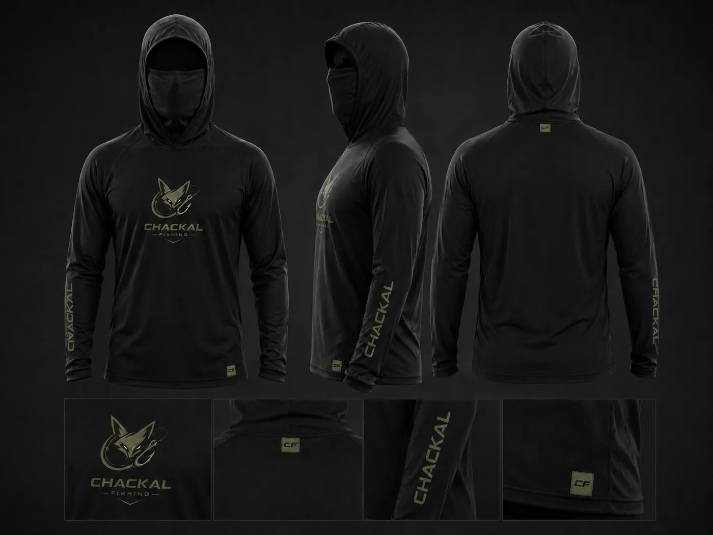 Camisa Chackal Fishing preta