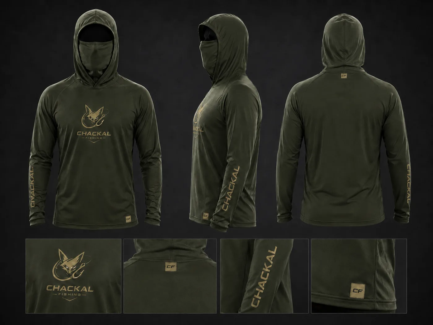 Camisa Chackal Fishing verde militar